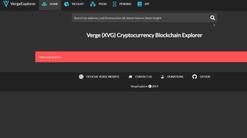 Verge: Transakce za 200 dní vymazány z blockchainu