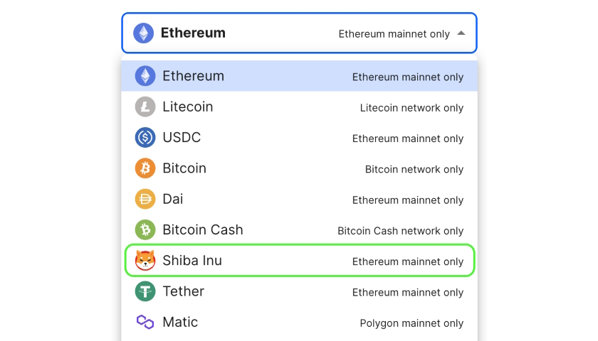 Shiba Inu (SHIB) Payment Option