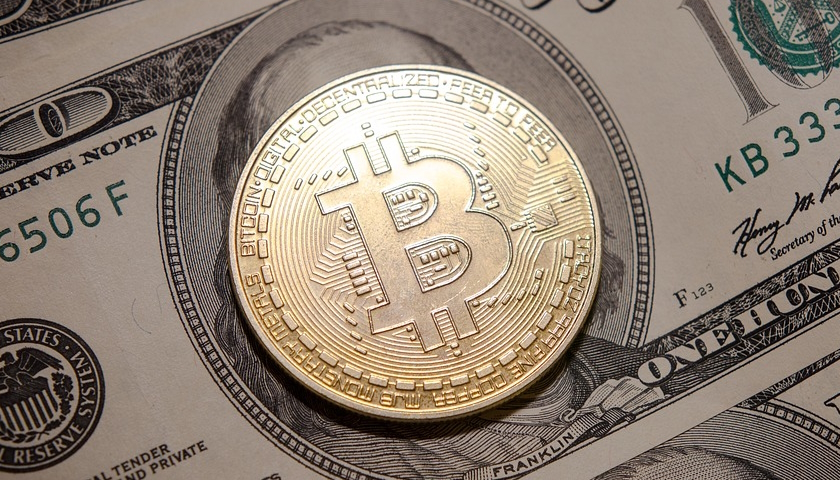 Bitcoin banknote dolar
