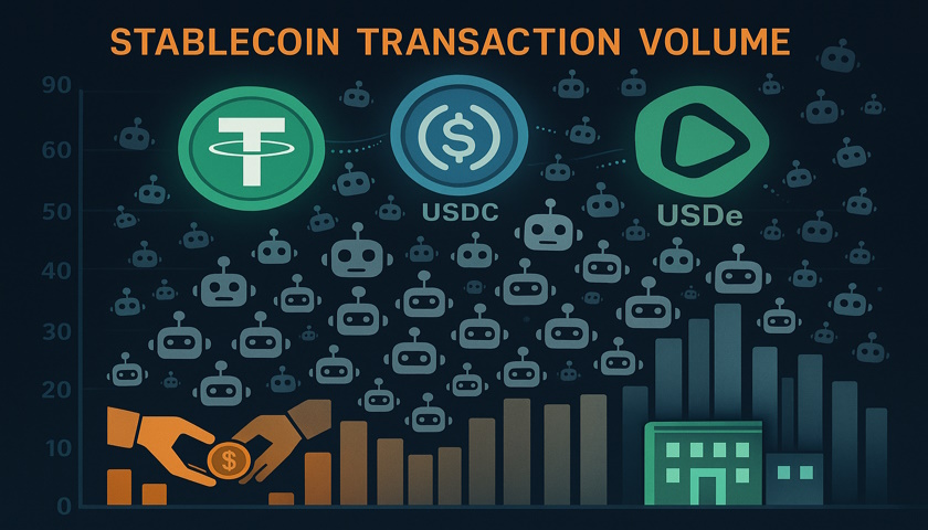 Více než 70 % transakcí se stablecoiny ve 3. čtvrtletí bylo spojeno s boty, uvádí zpráva