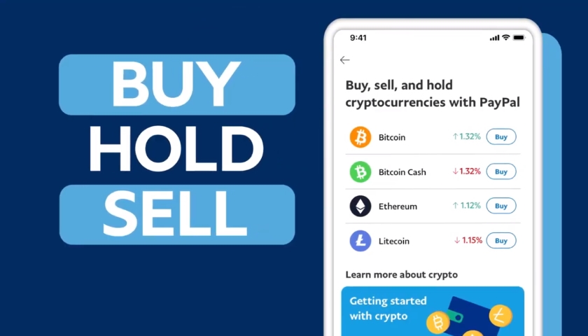 PayPal cryptocurrency wallet