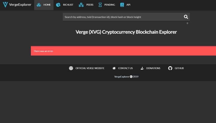 Verge blockchain reorganization